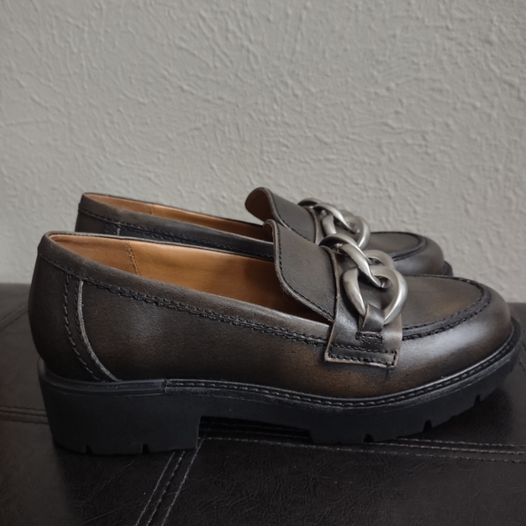 Earth Zalor Round Toe Lug Sole Casual Slip-on Leather Loafers Women's - Picture 5 of 11